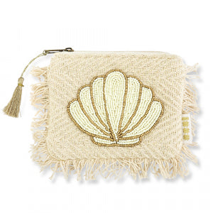 Etui Muschel Beige-gold-off white